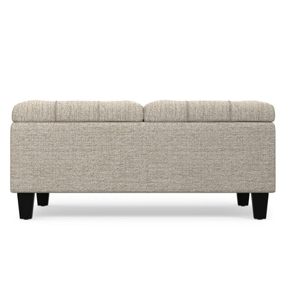 Platinum Tweed Style Fabric | Harrison Coffee Table Ottoman in Tweed