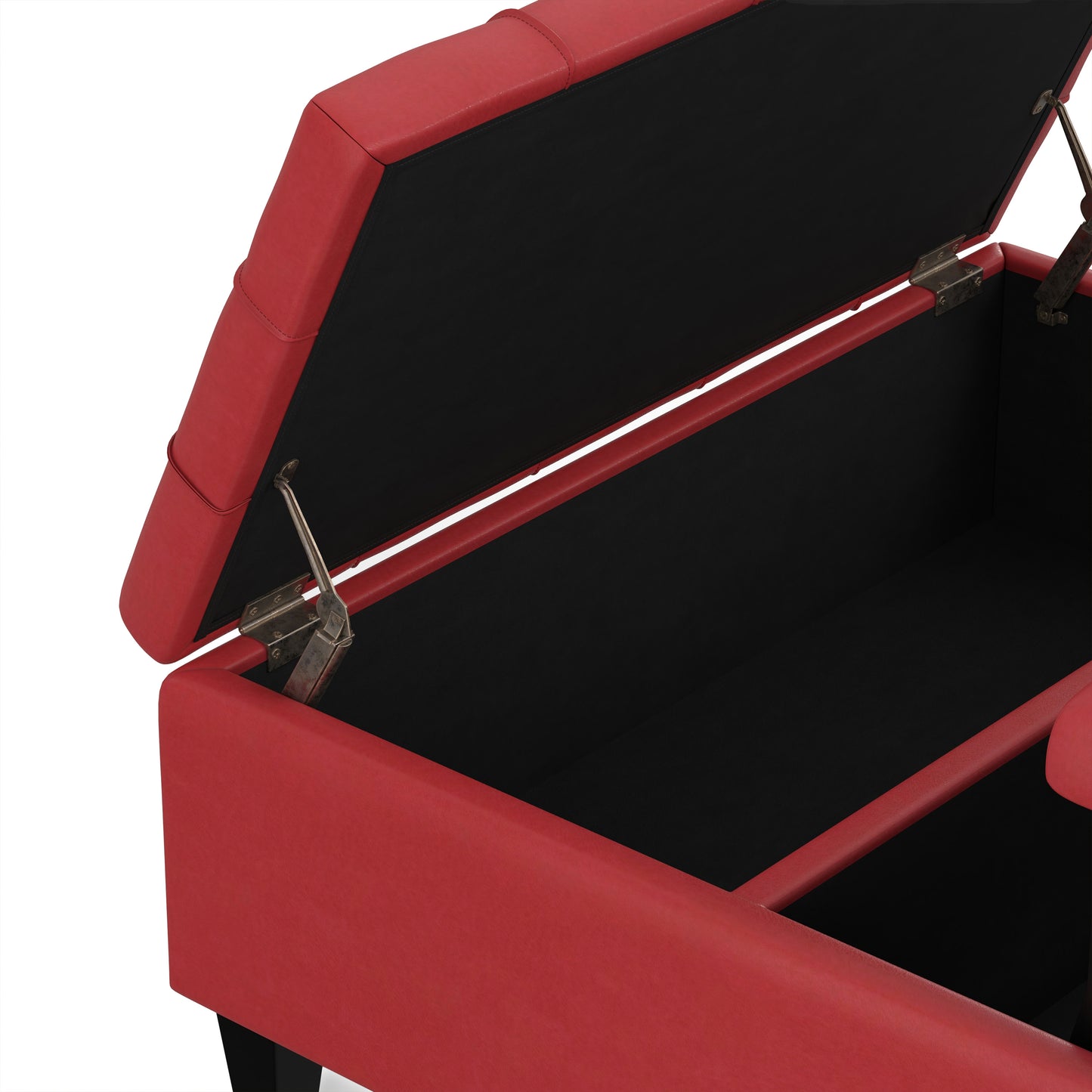 Red Vegan Leather | Harrison Coffee Table Storage Ottoman