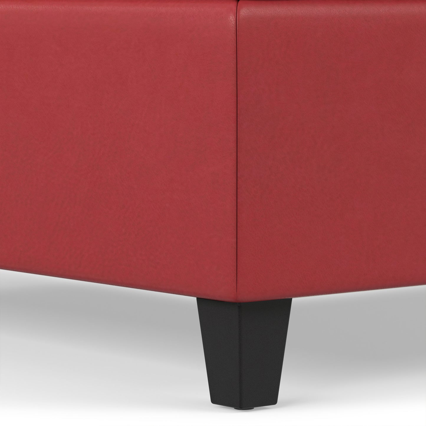 Red Vegan Leather | Harrison Coffee Table Storage Ottoman