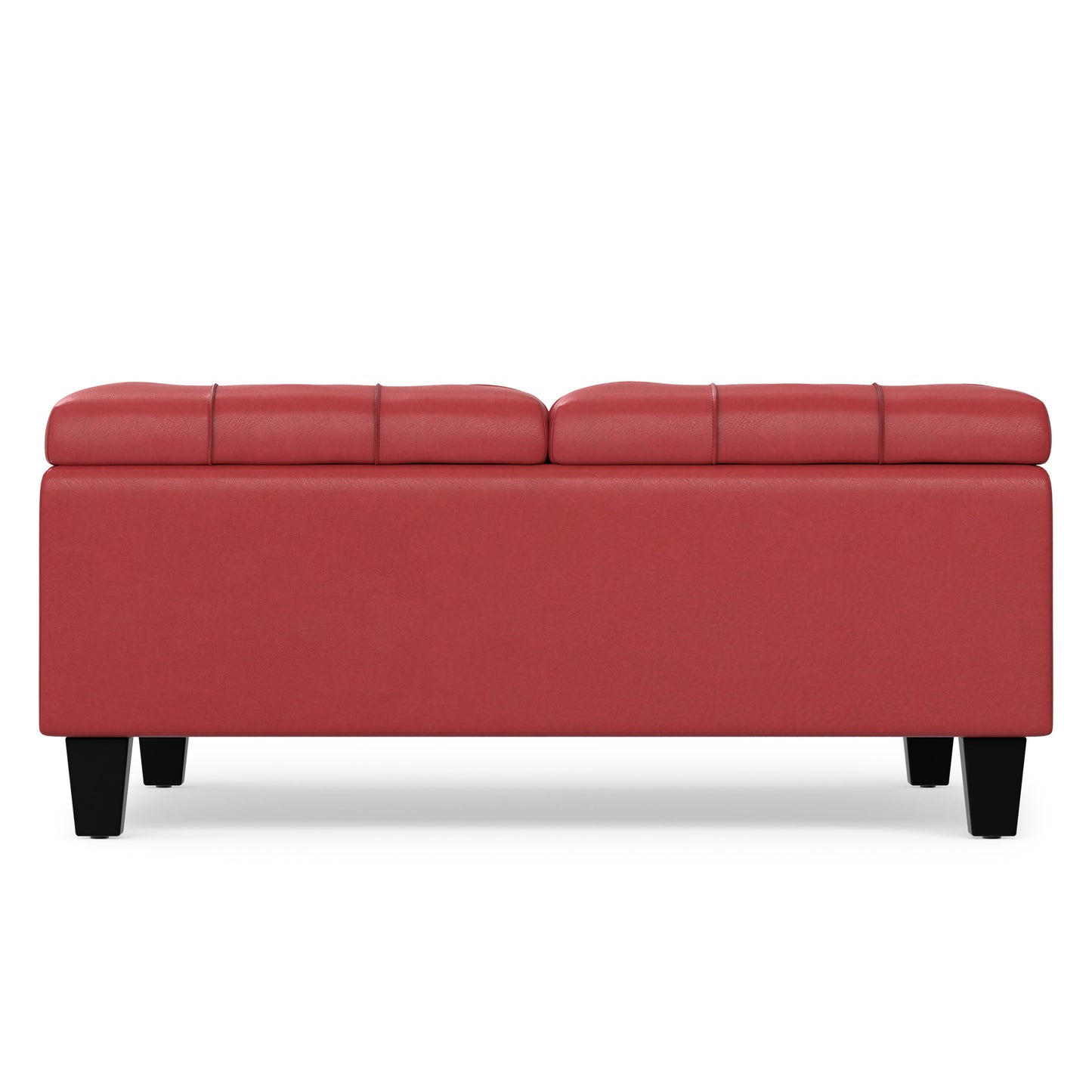 Red Vegan Leather | Harrison Coffee Table Storage Ottoman