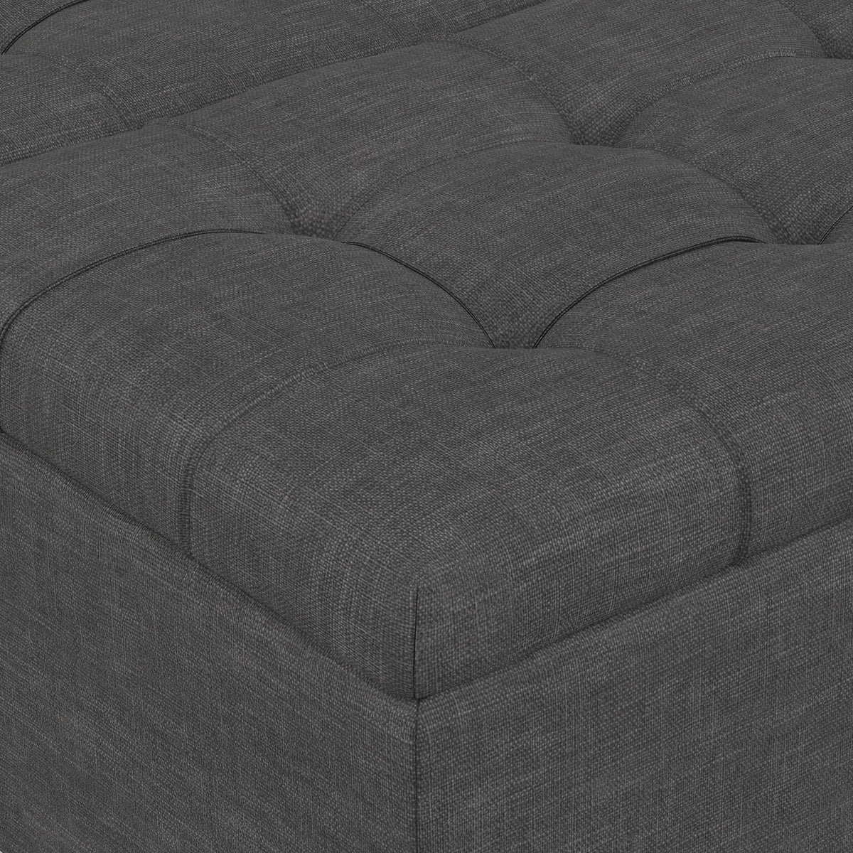 Slate Grey Linen Style Fabric | Harrison Coffee Table Storage Ottoman