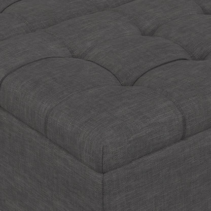 Slate Grey Linen Style Fabric | Harrison Coffee Table Storage Ottoman
