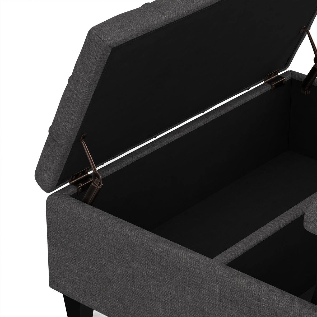 Slate Grey Linen Style Fabric | Harrison Coffee Table Storage Ottoman