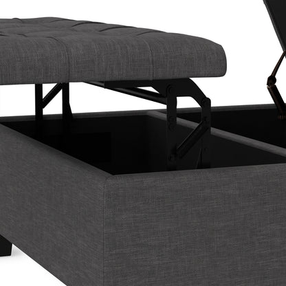 Slate Grey Linen Style Fabric | Harrison Coffee Table Storage Ottoman