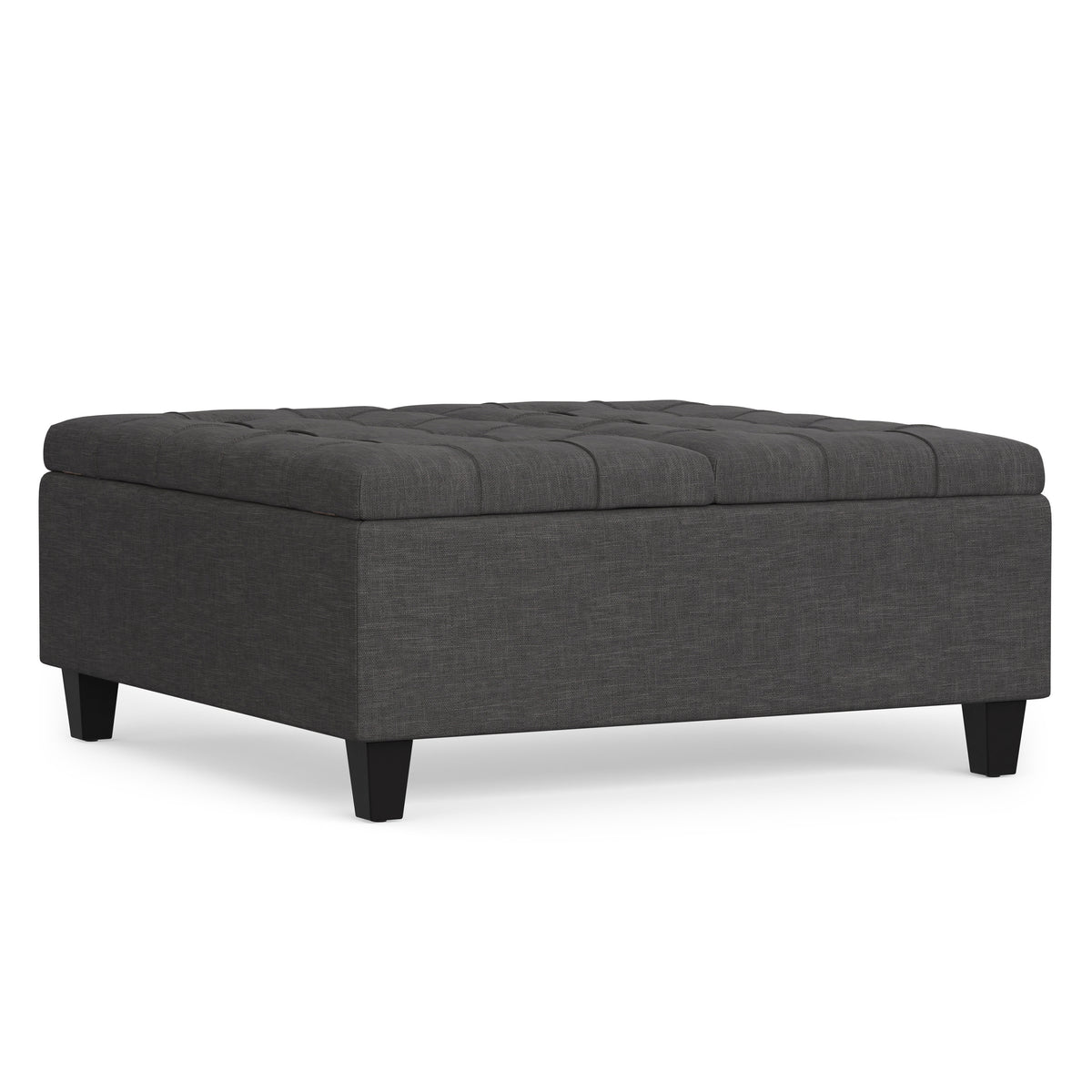 Slate Grey Linen Style Fabric | Harrison Coffee Table Storage Ottoman