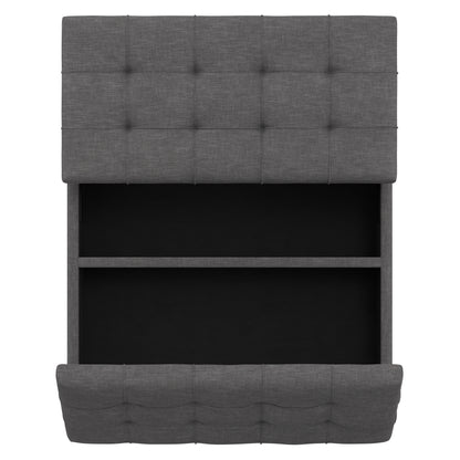 Slate Grey Linen Style Fabric | Harrison Coffee Table Storage Ottoman