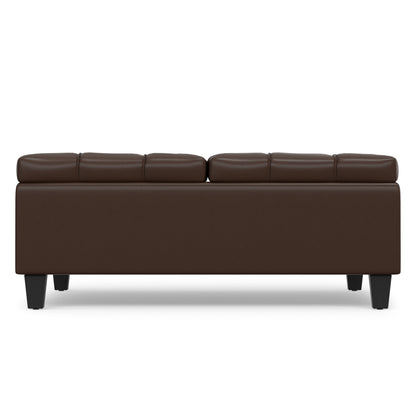 Chocolate Brown Vegan Leather | Harrison Large Square Coffee Table Storage Ottoman