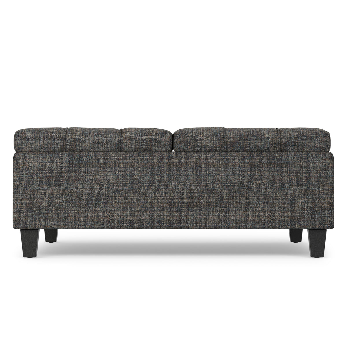 Ebony Tweed Style Fabric | Harrison Large Square Coffee Table Storage Ottoman in Tweed Style Fabric