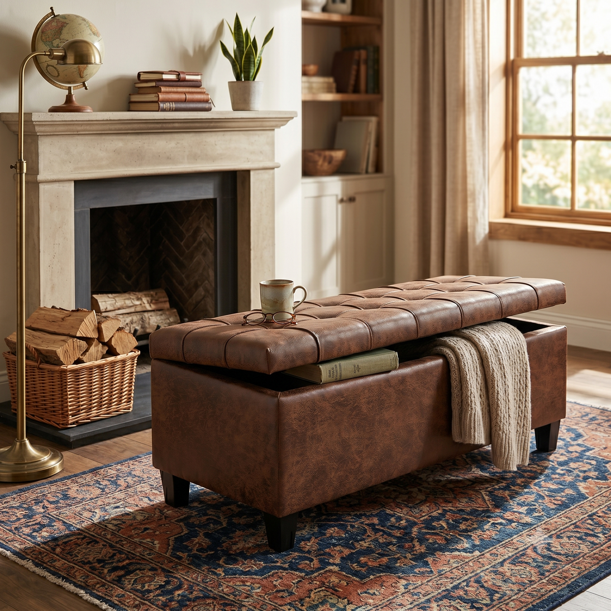 Harrison Large Storage Ottoman Bench