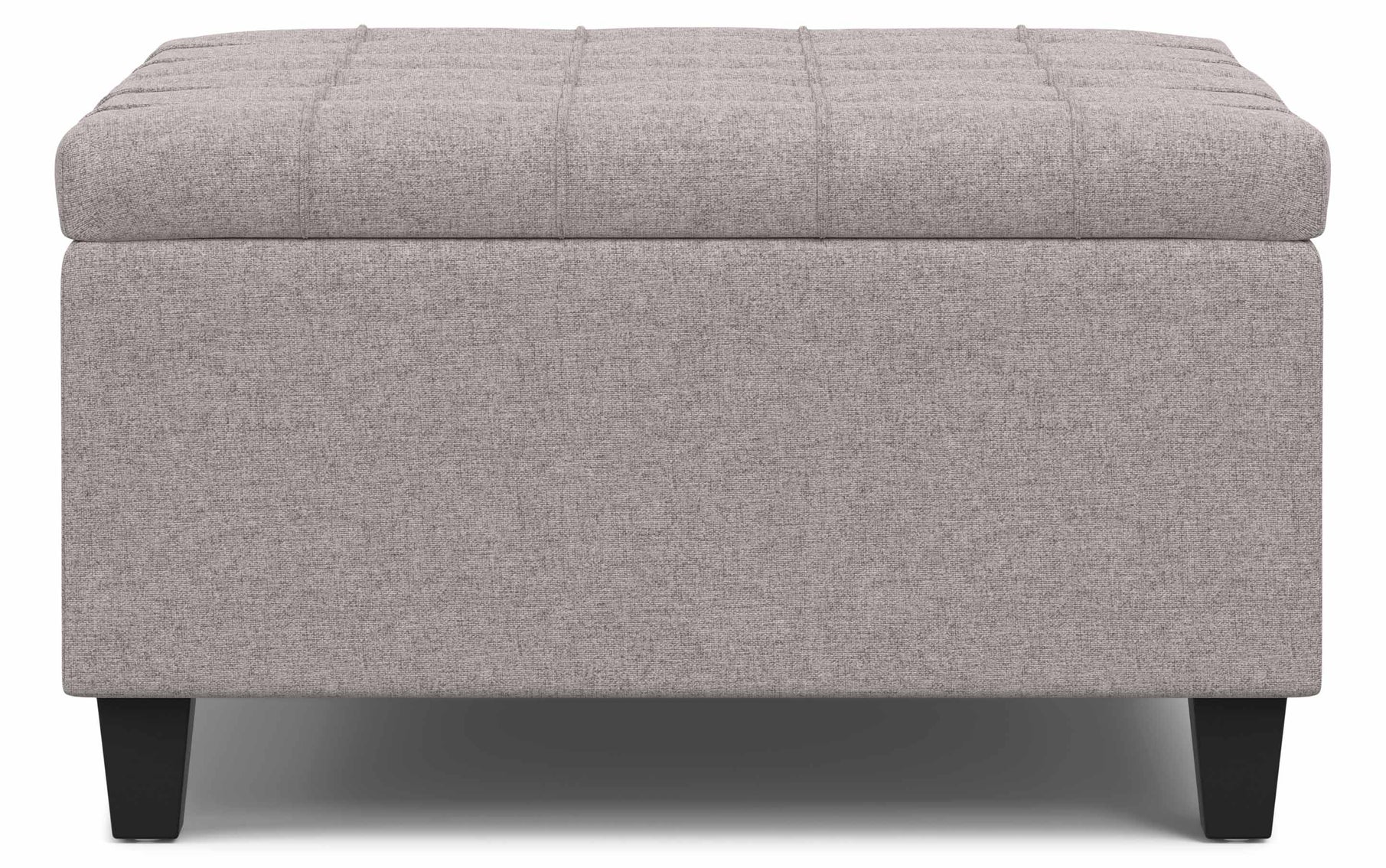 Cloud Grey Linen Style Fabric | Harrison Small Square Coffee Table Storage Ottoman