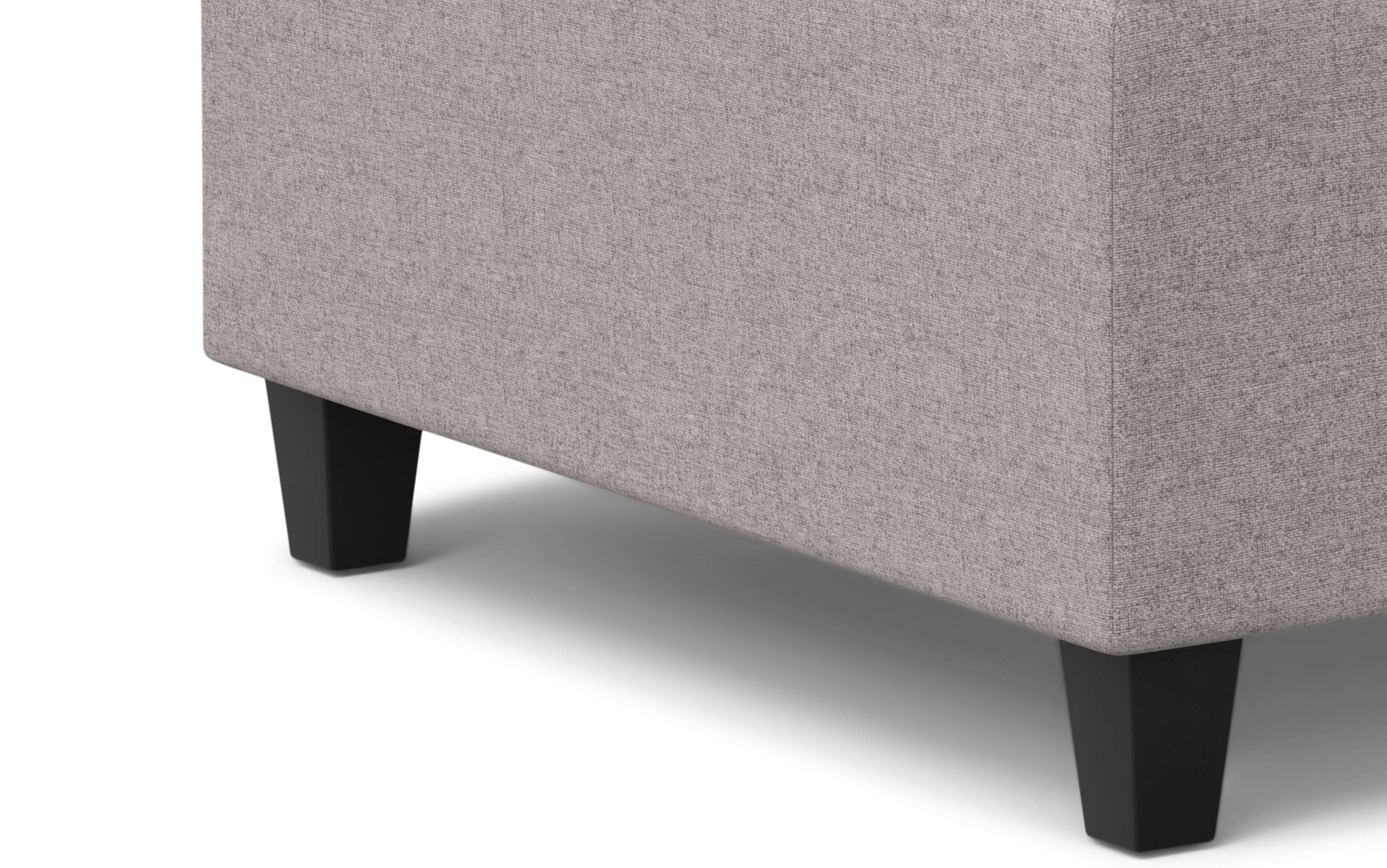 Cloud Grey Linen Style Fabric | Harrison Small Square Coffee Table Storage Ottoman