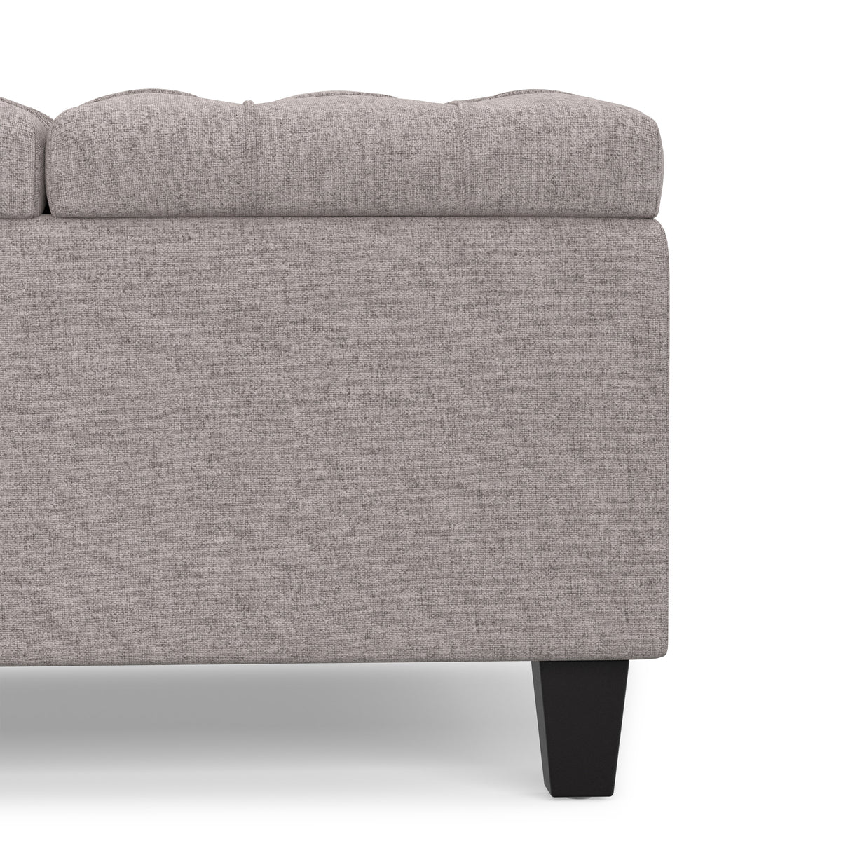 Cloud Grey Linen Style Fabric | Harrison Small Square Coffee Table Storage Ottoman