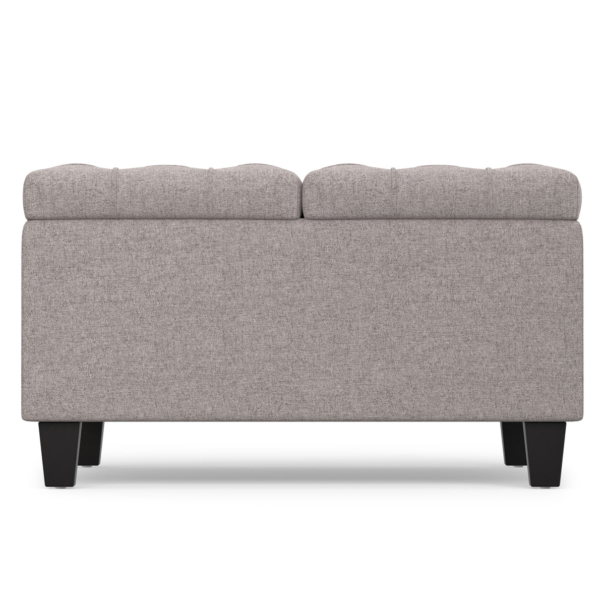 Cloud Grey Linen Style Fabric | Harrison Small Square Coffee Table Storage Ottoman