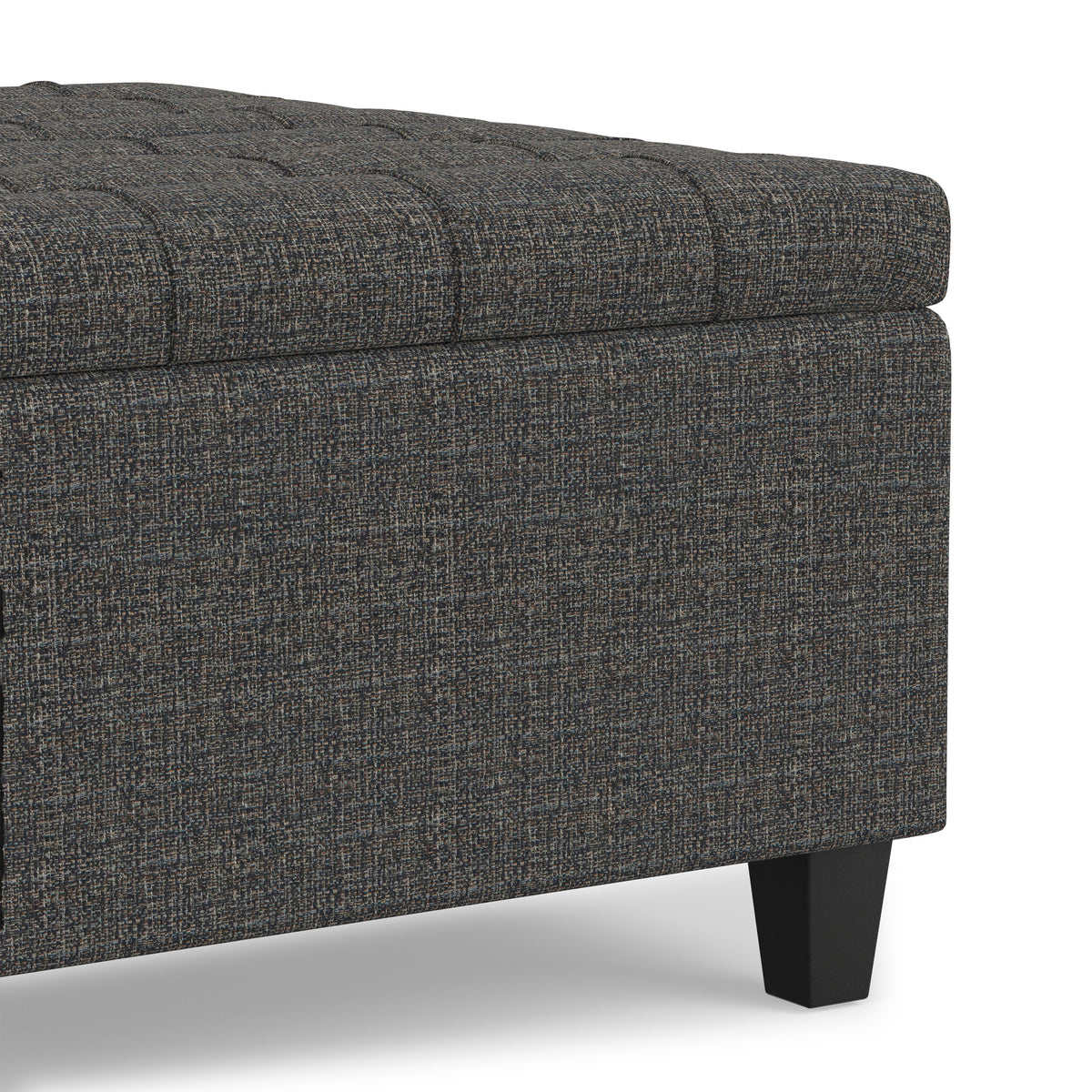 Ebony Tweed Style Fabric | Harrison Small Square Coffee Table Storage Ottoman