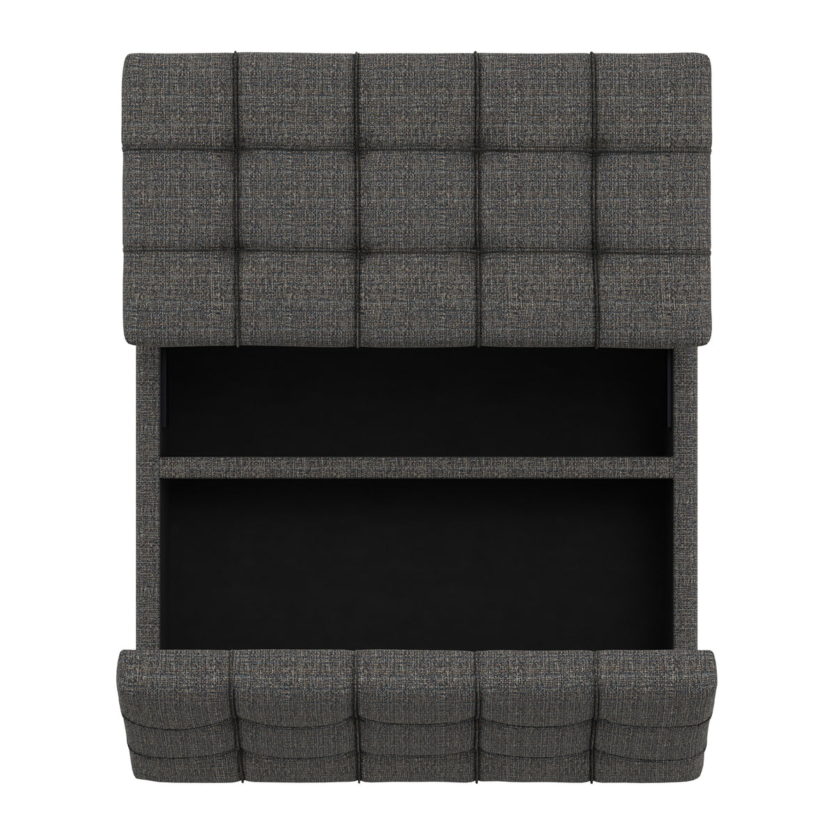 Ebony Tweed Style Fabric | Harrison Small Square Coffee Table Storage Ottoman