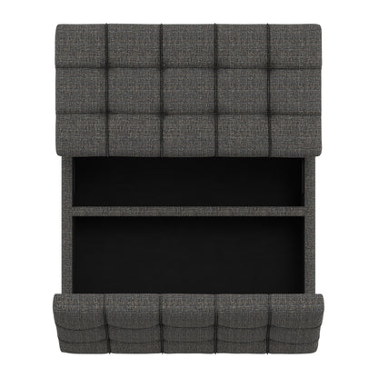 Ebony Tweed Style Fabric | Harrison Small Square Coffee Table Storage Ottoman