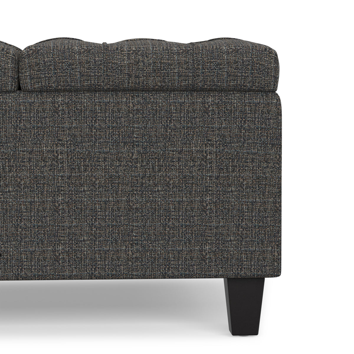 Ebony Tweed Style Fabric | Harrison Small Square Coffee Table Storage Ottoman