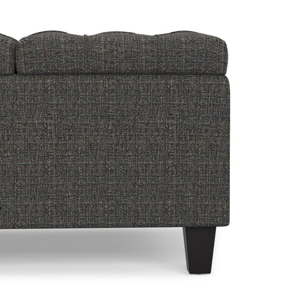 Ebony Tweed Style Fabric | Harrison Small Square Coffee Table Storage Ottoman