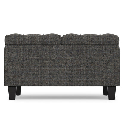 Ebony Tweed Style Fabric | Harrison Small Square Coffee Table Storage Ottoman