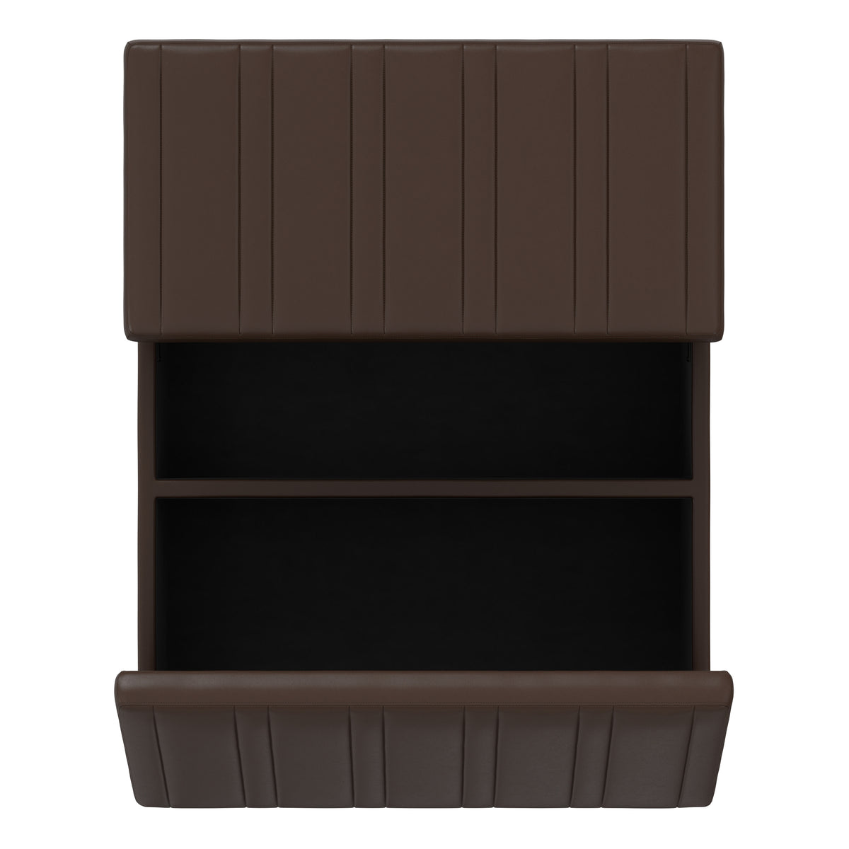 Chocolate Brown Vegan Leather | Ellis Coffee Table Storage Ottoman