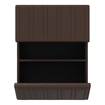 Chocolate Brown Vegan Leather | Ellis Coffee Table Storage Ottoman