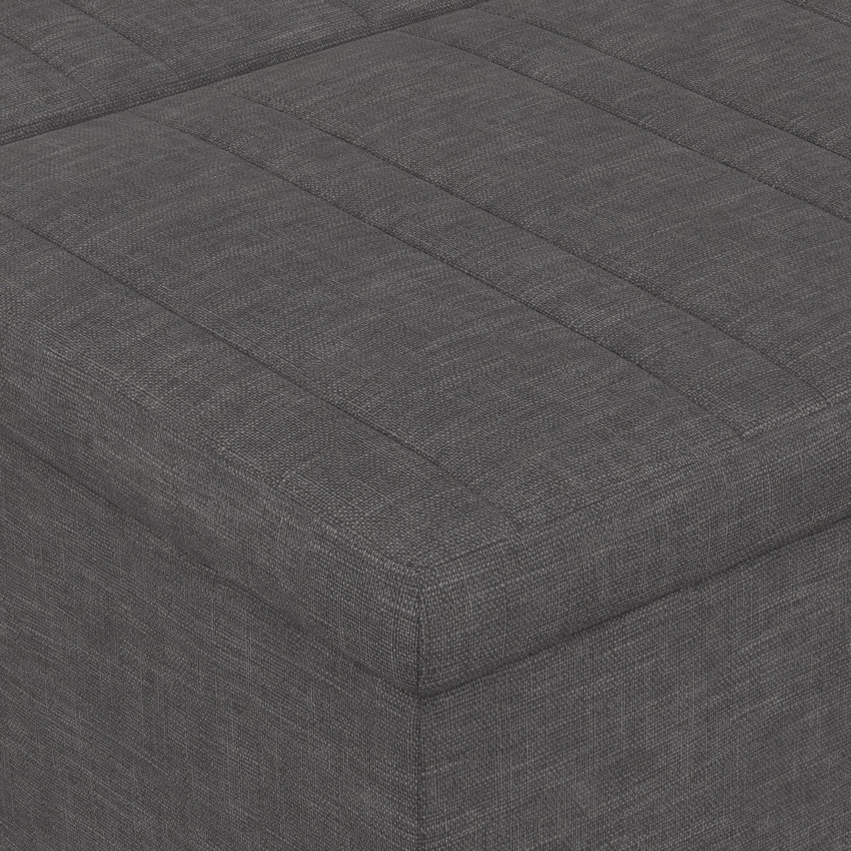 Slate Grey Linen Style Fabric | Ellis Coffee Table Storage Ottoman
