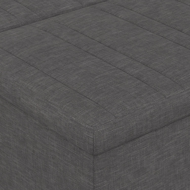 Slate Grey Linen Style Fabric | Ellis Coffee Table Storage Ottoman