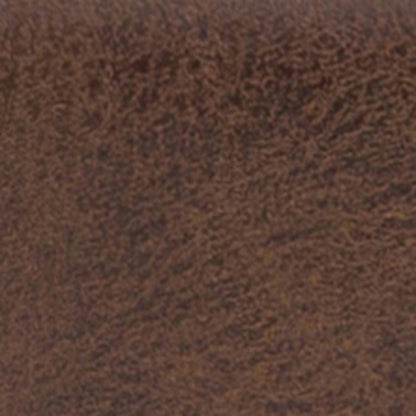 Distressed Chestnut Brown Distressed Vegan Leather | Lacey Tufted Ottoman Bench