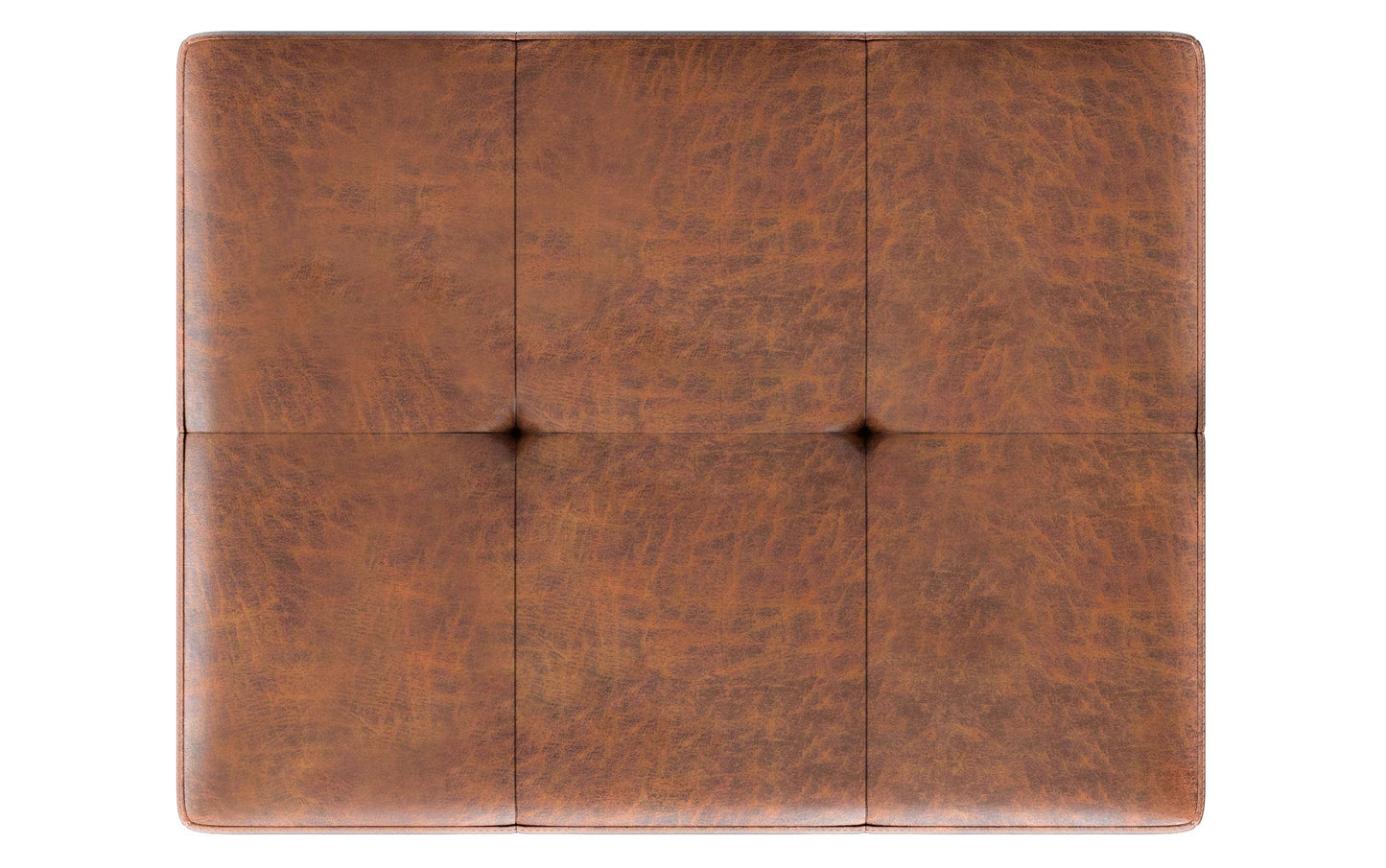 Lacey Small Tufted Ottoman Bench in Distressed Vegan Leather