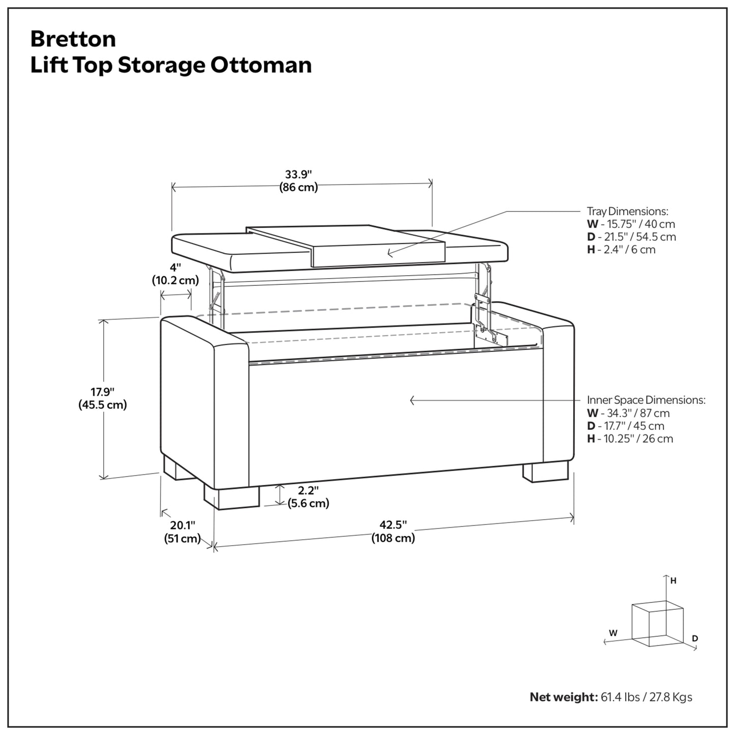 Bretton Storage Ottoman