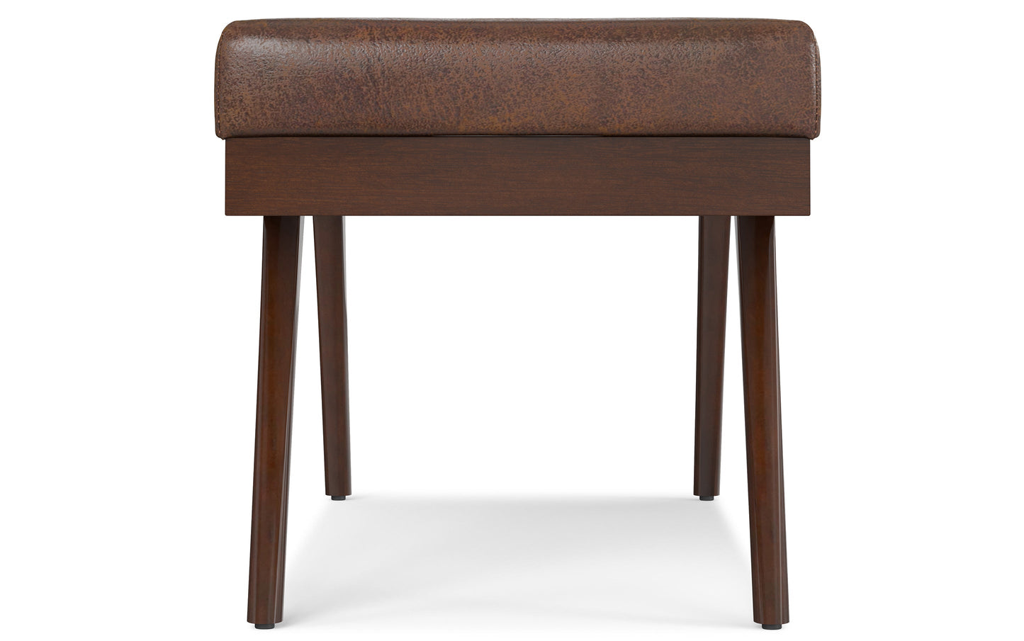 Chanelle Ottoman Bench in Distressed Vegan Leather