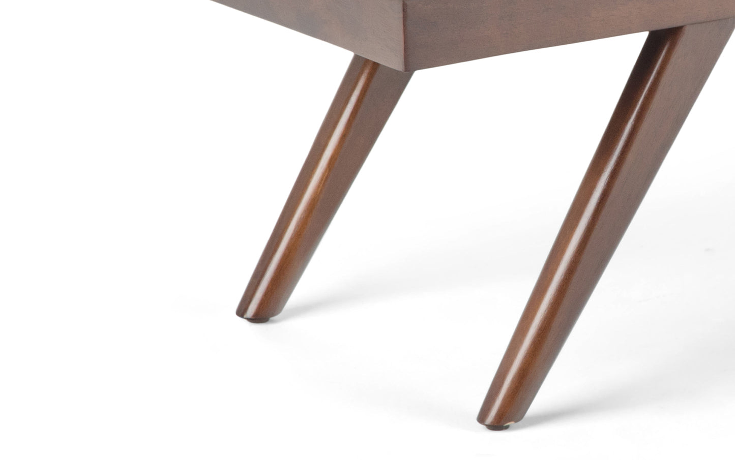 Chanelle Ottoman Bench in Distressed Umber Brown