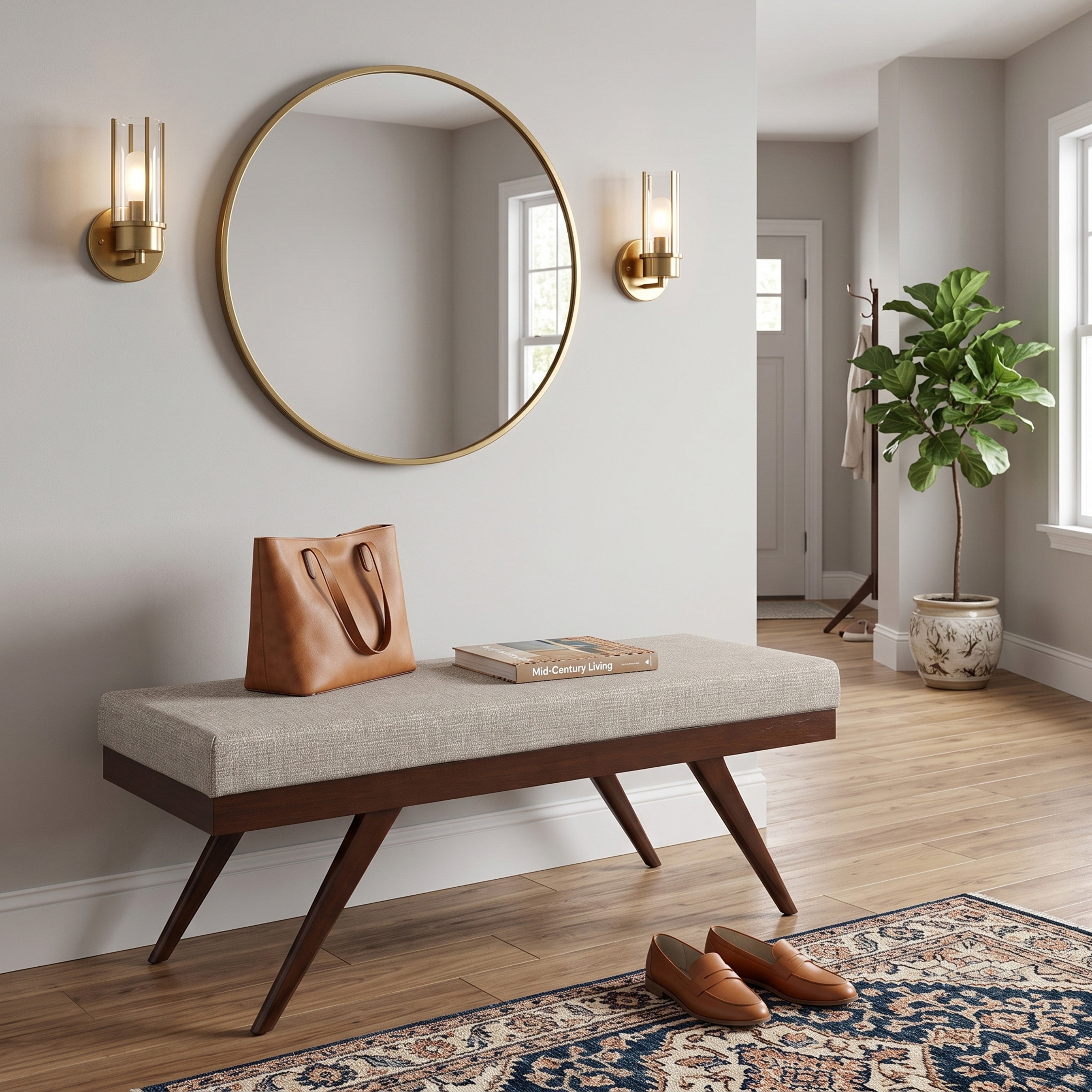 Mid Century Ottoman Bench | Chanelle Ottoman Bench – Simpli Home