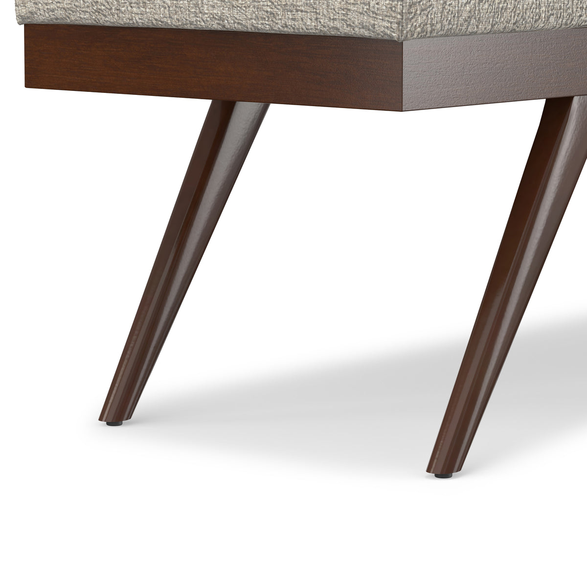 Platinum Tweed Style Fabric | Chanelle Ottoman Bench in Tweed