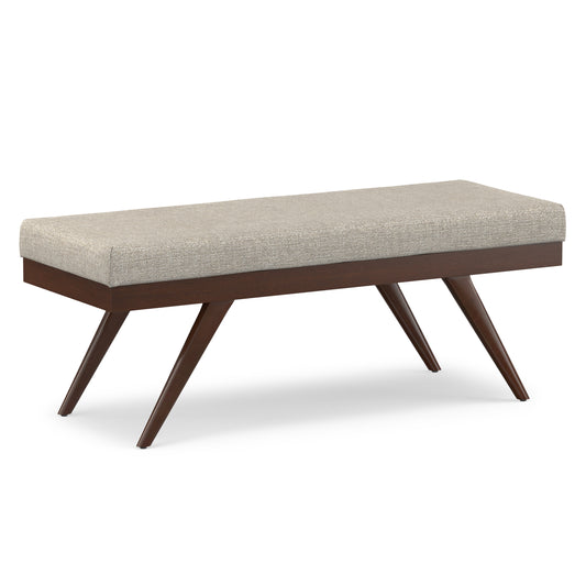 Platinum Tweed Style Fabric | Chanelle Ottoman Bench in Tweed