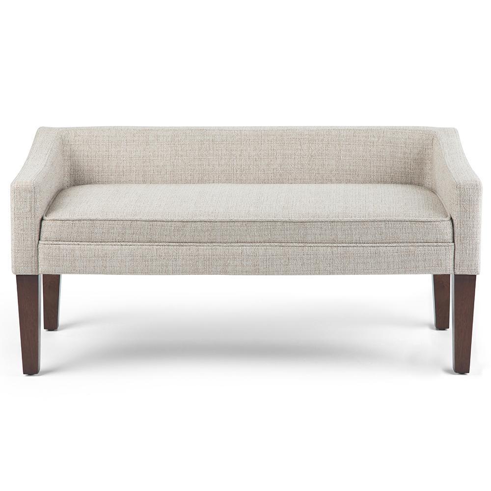 Platinum Polyester Fabric | Parris Upholstered Bench