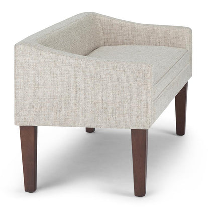 Platinum Polyester Fabric | Parris Upholstered Bench