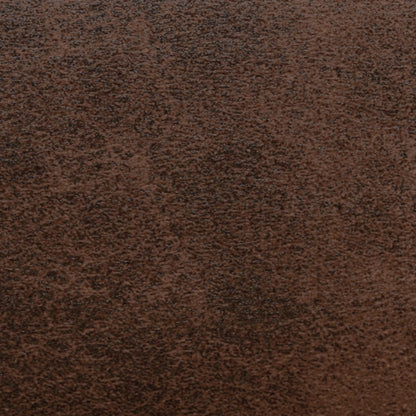 Distressed Chestnut Brown Vegan Leather | Gabbie Rectangular Storage Ottoman in Vegan Leather