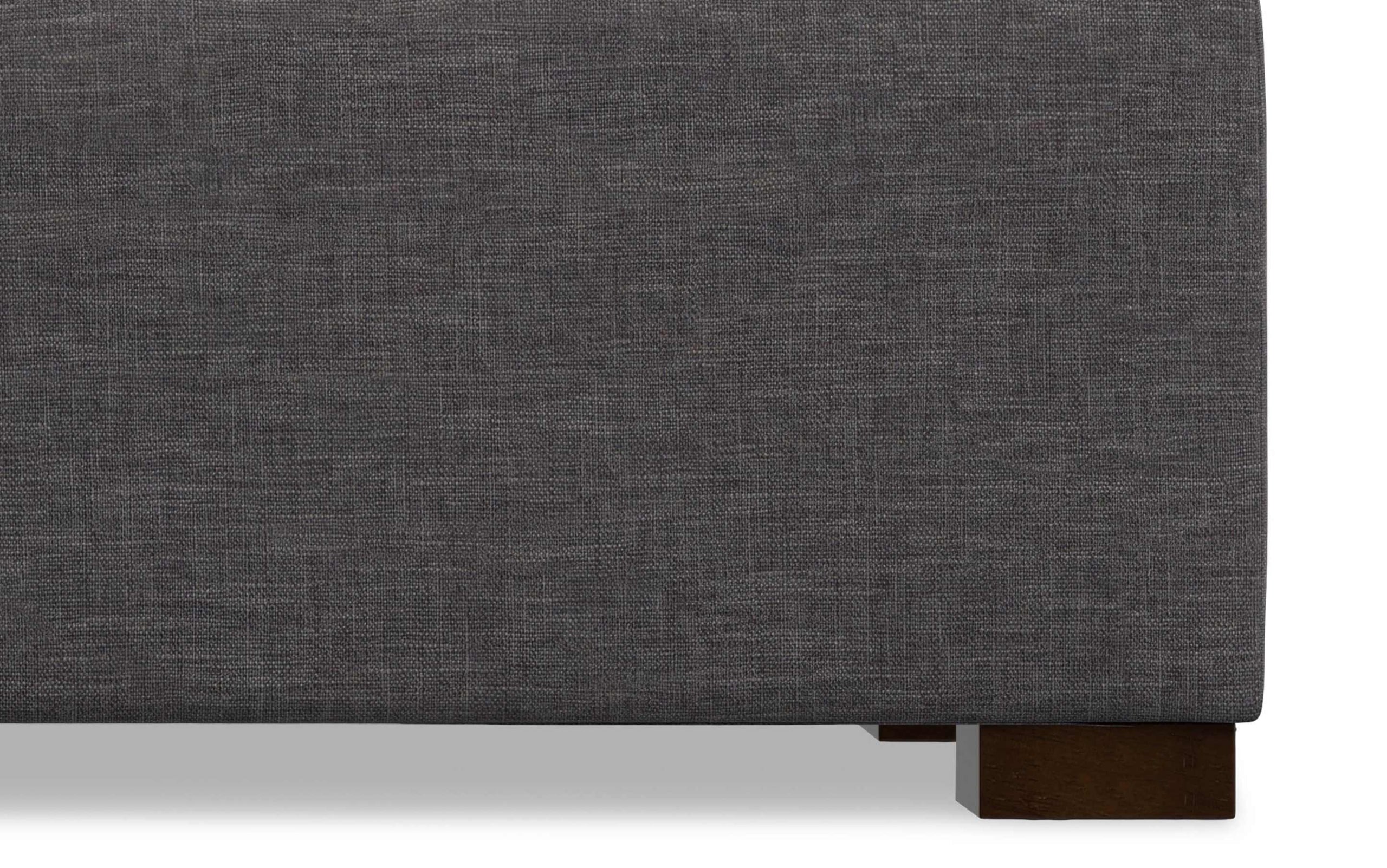Slate Grey Linen Style Fabric | Gabbie Rectangular Storage Ottoman