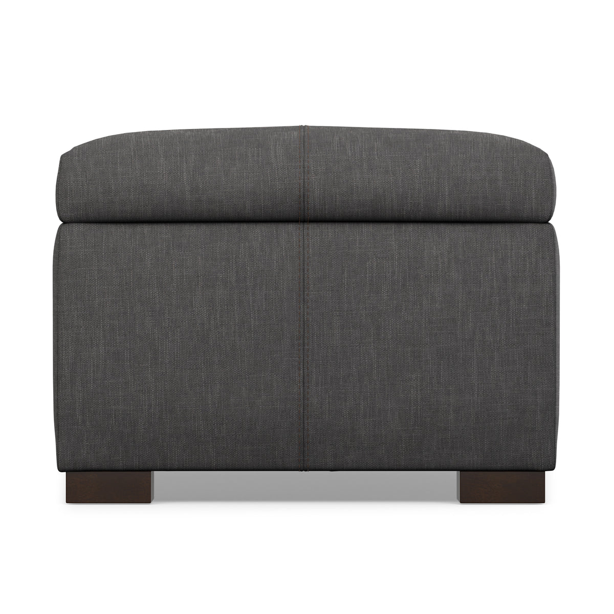 Slate Grey Linen Style Fabric | Gabbie Rectangular Storage Ottoman in Linen