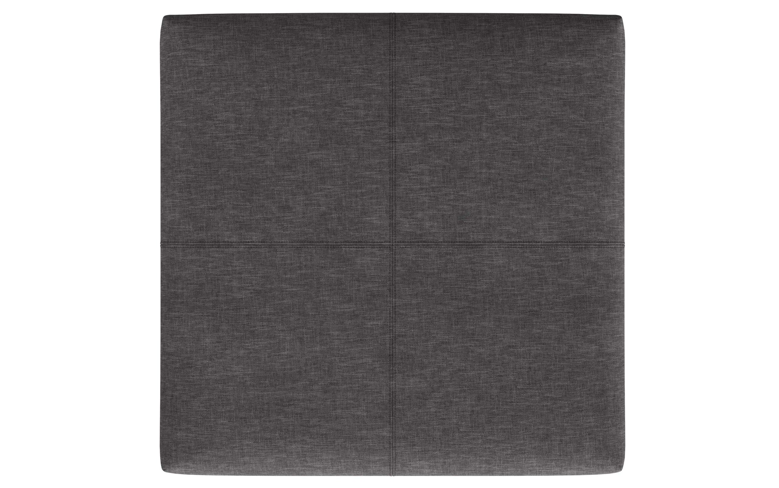 Slate Grey Linen Style Fabric | Gabbie Square Coffee Table Storage Ottoman