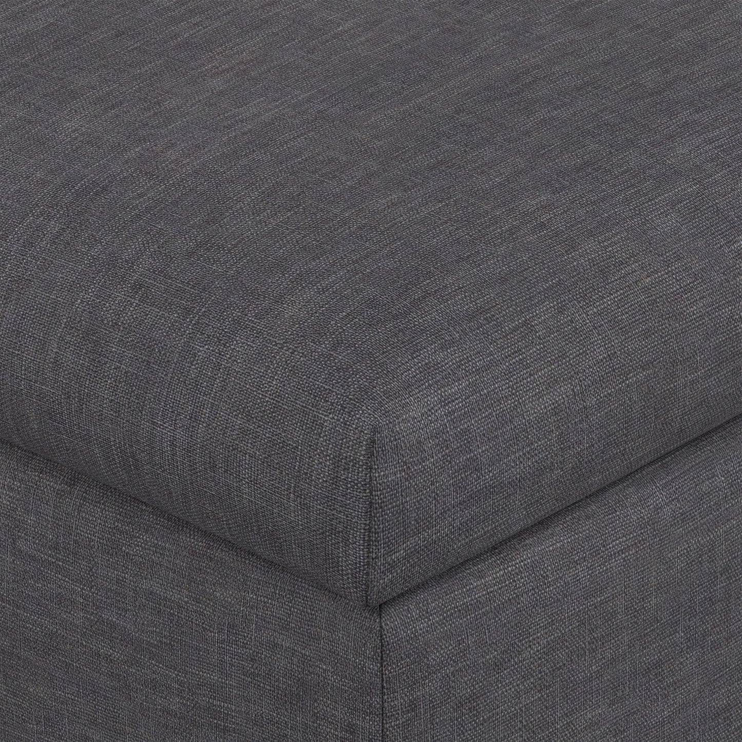 Slate Grey Linen Style Fabric | Gabbie Square Coffee Table Storage Ottoman