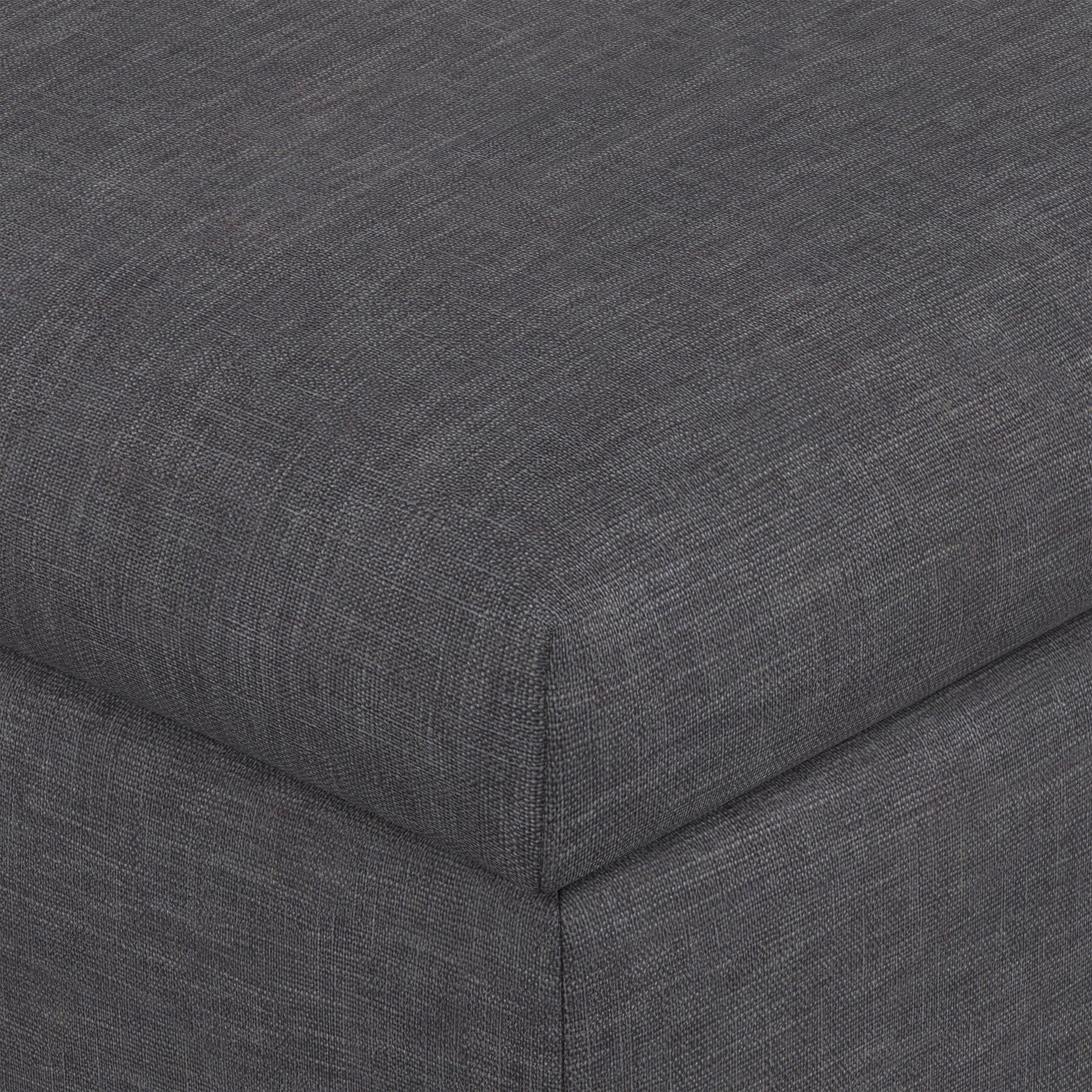 Slate Grey Linen Style Fabric | Gabbie Square Coffee Table Storage Ottoman