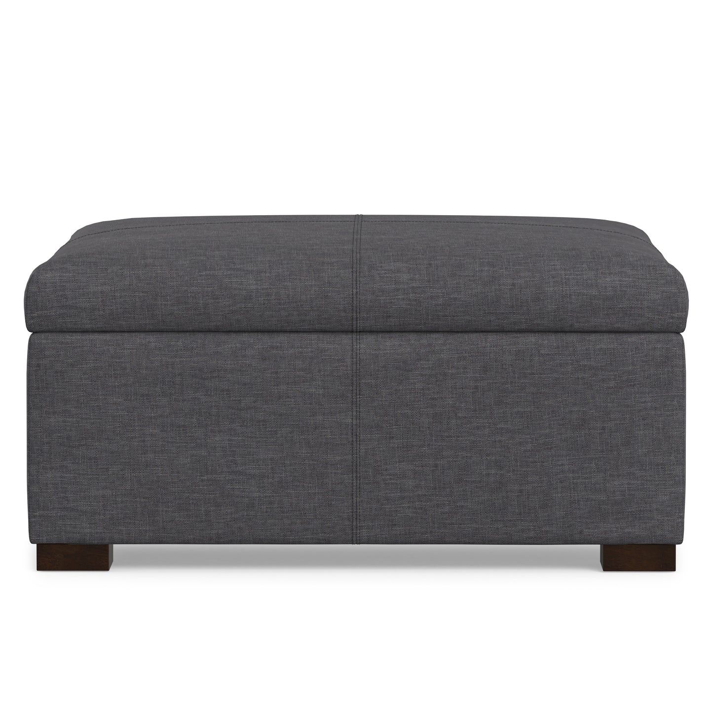 Slate Grey Linen Style Fabric | Gabbie Square Coffee Table Storage Ottoman