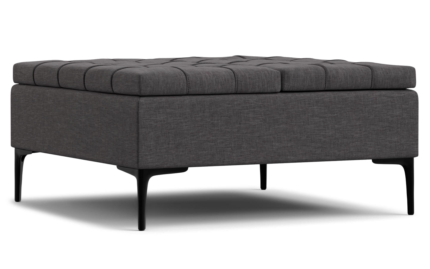 Laura Lift Top Storage Ottoman in Linen