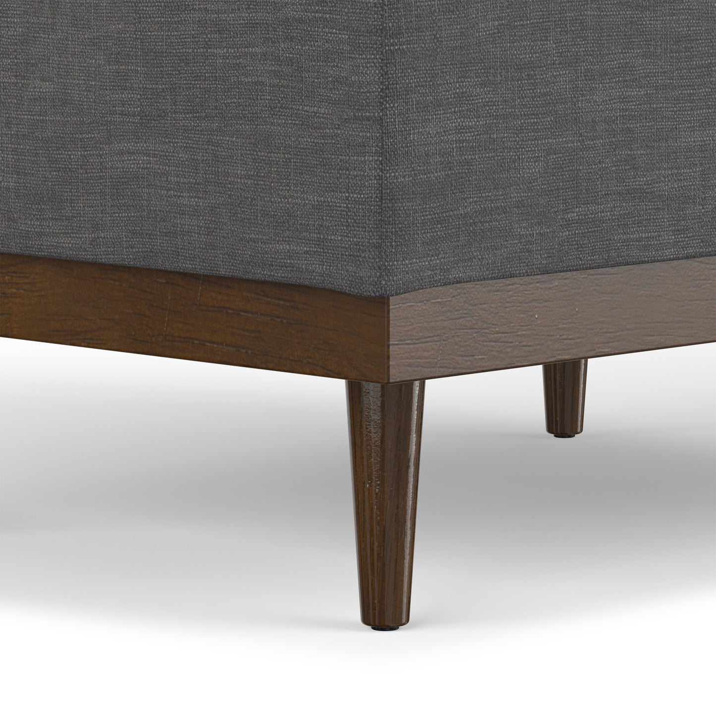 Slate Grey Linen Style Fabric | Mariah Coffee Table Storage Ottoman in Linen