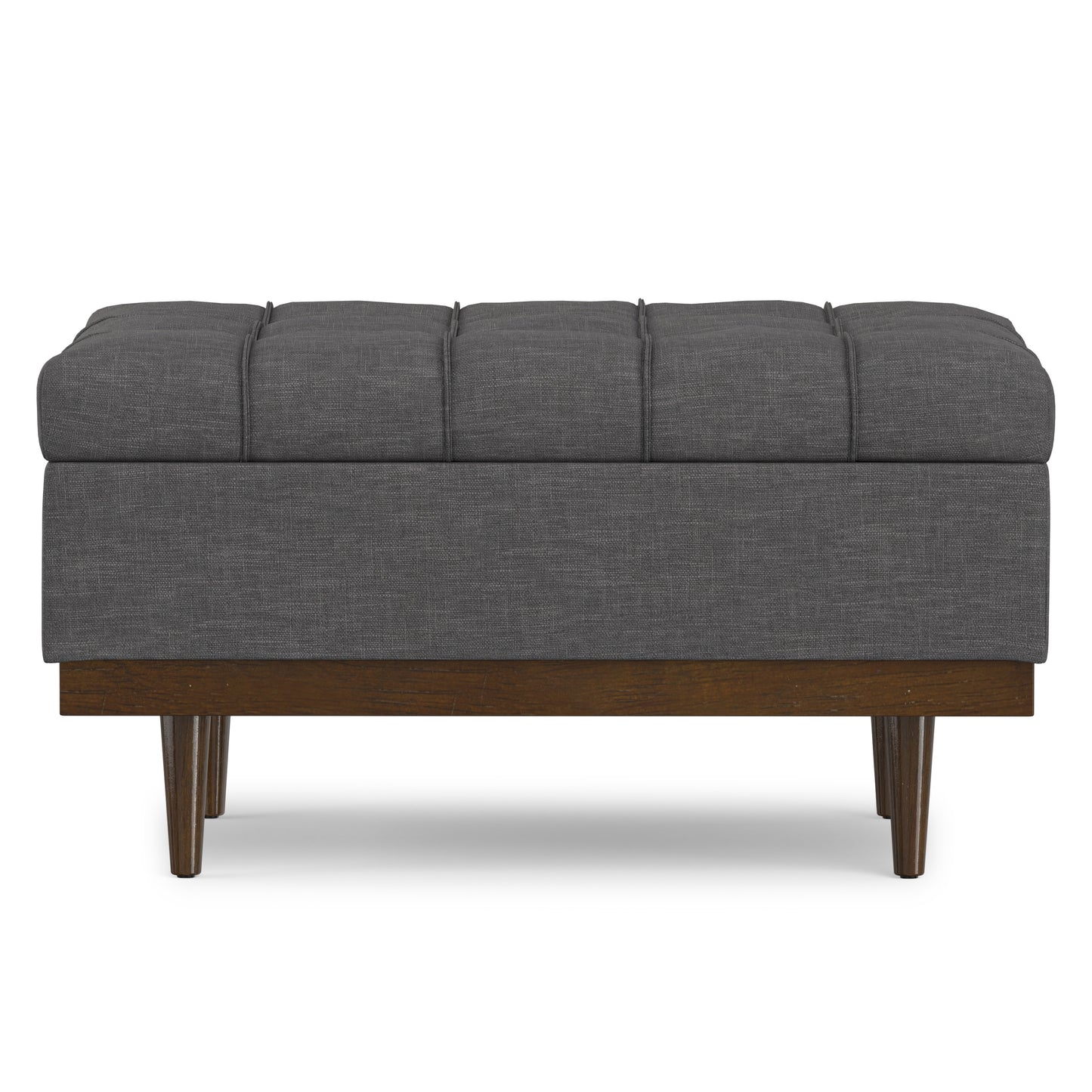Slate Grey Linen Style Fabric | Mariah Coffee Table Storage Ottoman in Linen