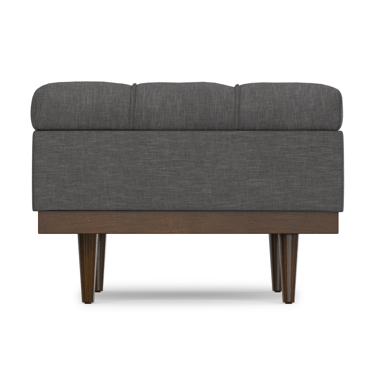 Slate Grey Linen Style Fabric | Mariah Coffee Table Storage Ottoman in Linen