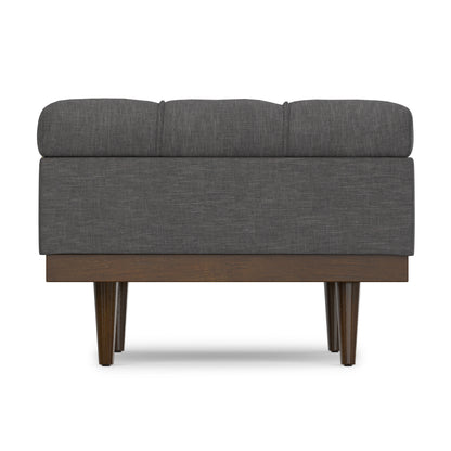 Slate Grey Linen Style Fabric | Mariah Coffee Table Storage Ottoman in Linen