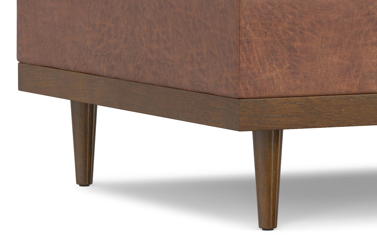 Mariah Lift Top Table Storage Ottoman in Distressed Vegan Leather